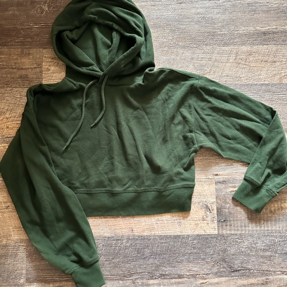 Sunday Best Aritzia cropped waffle hoodie